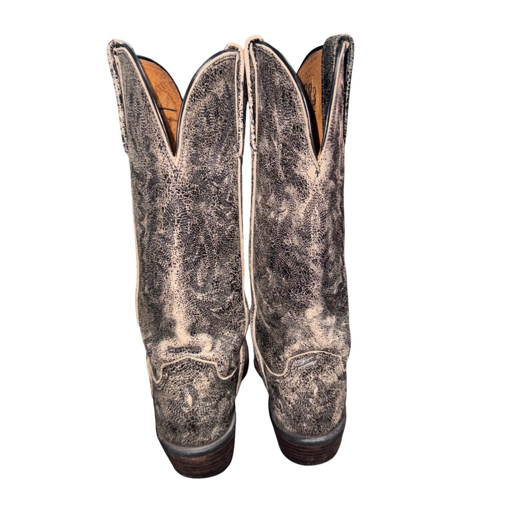 1883 by Lucchese Distressed Crackle Leather Western Cowboy Boots 6.5 B - Picture 4 of 9